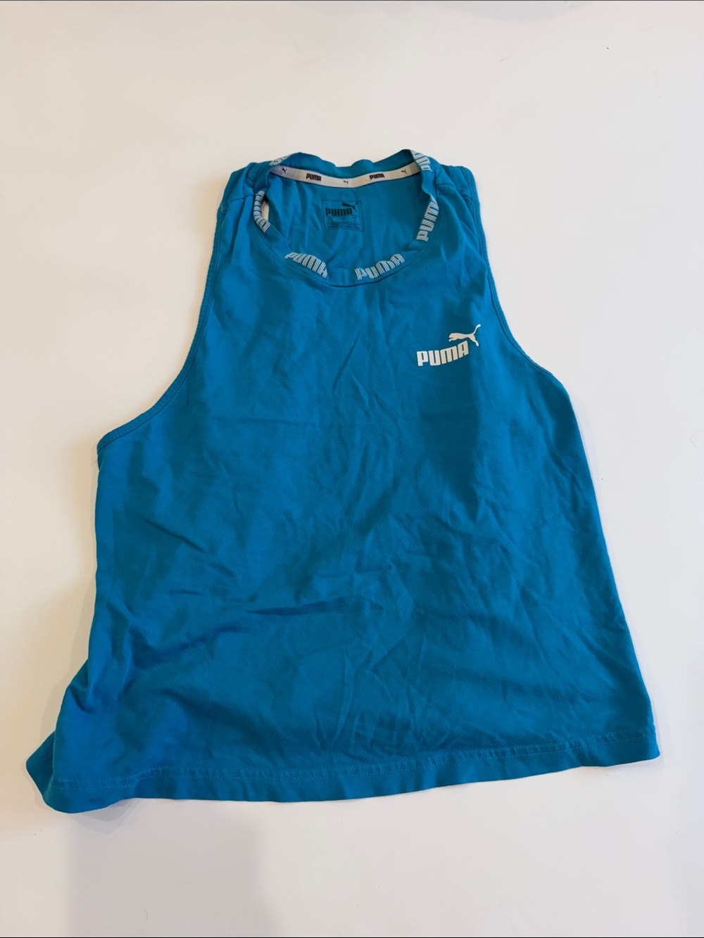 Puma Teal Blue Athletic Tank Top